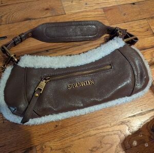 Steven‎ Madden Brown Faux Leather Shoulder Bag